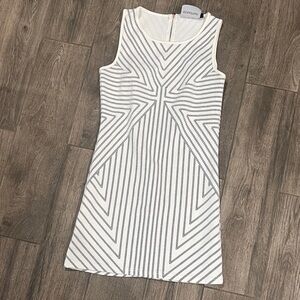 MINKPINK Black and White Geometric Mini Shift Dress